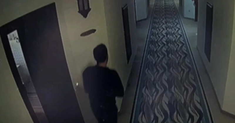 Otel yöneticisinin yangından kaçış anı! Son dakika haberleri