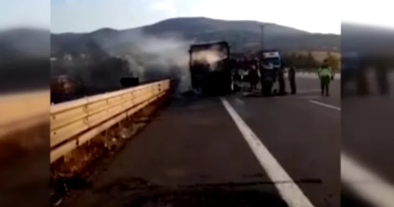 Ankara’da otobüs alev aldı: Yolcular panik yaşadı