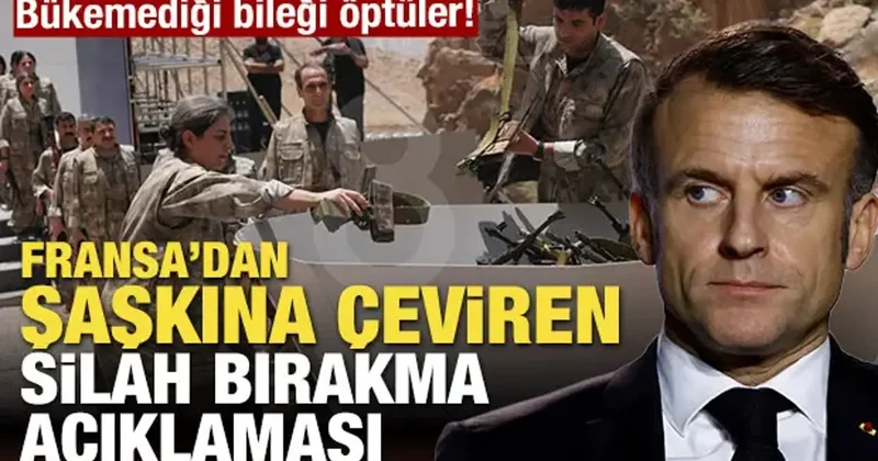 PKK destekçisi Fransa dan silah bırakma açıklaması!