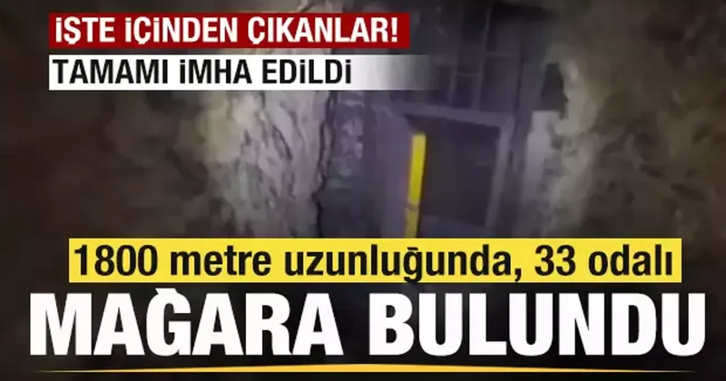 1800 metre uzunluğunda, 33 odalı mağara bulundu! İşte içinden çıkanlar