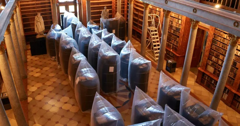 Bin yıllık kütüphanede böcek istilası: 100 bin kitap kurtarılmaya çalışılıyor