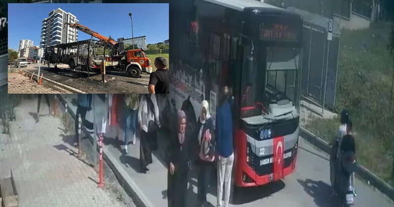 Belediye otobüsünde can pazarı! Alev alan araçtan panikle kaçıştılar