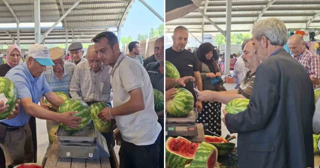Kilosu 3 liradan satılan 17 ton karpuz 2 saatte tükendi Aktüel Haberleri