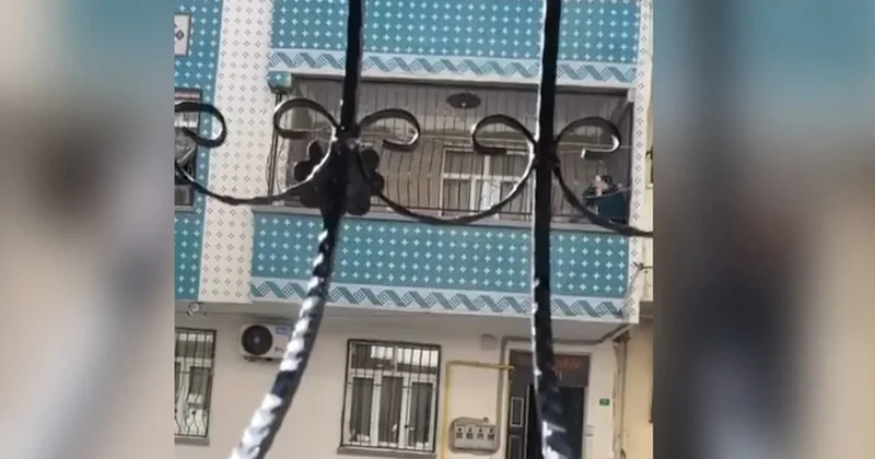 Balkonda kadına şiddet! O anlar kamerada Sözcü Gazetesi