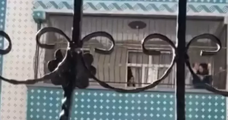 Şanlıurfa da kadına şiddet kamerada