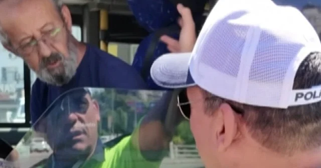 İhlal yapan sürücünün yaptığı savunma pes dedirtti: Kızımla konuşmak yasak mı? VİDEO İZLE