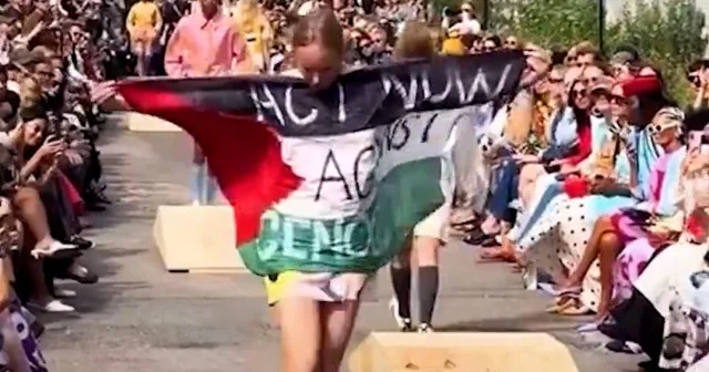 Kopenhag Moda Haftası’na Filistin protestosu damga vurdu: Soykırıma karşı hemen harekete geçin VİDEO İZLE