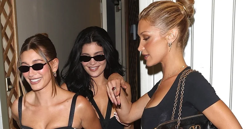 Sıkı dostlar Bella Hadid, Hailey Bieber ve Kylie Jenner dan kız kıza eğlence magazin haberleri