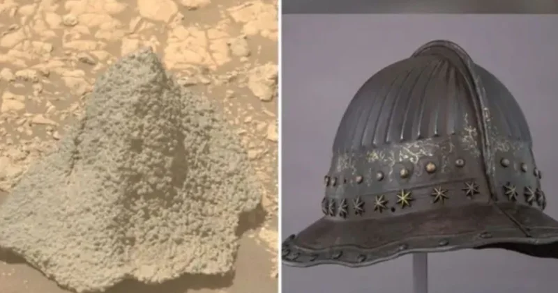 Mars ta 17. yüzyıldan kalma Hollanda miğferi bulundu! Buna pareidolia fenomeni deniyor!