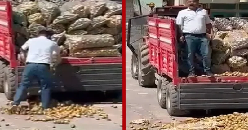 CHP li başkan bir kamyon patatesi sokağa döküp Erdoğan a haykırdı Sözcü Gazetesi