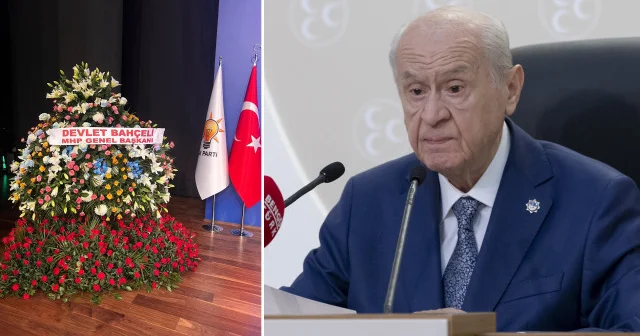 Bahçeli den AK Parti ye özel çiçek: 1071 kırmızı 24 mavi gül Politika Haberleri