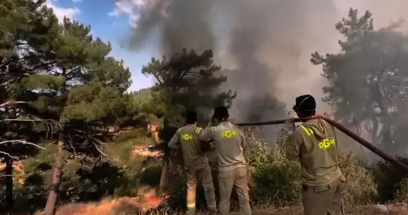 Mersin deki orman yangınını söndürme çalışmaları ikinci gününde devam ediyor