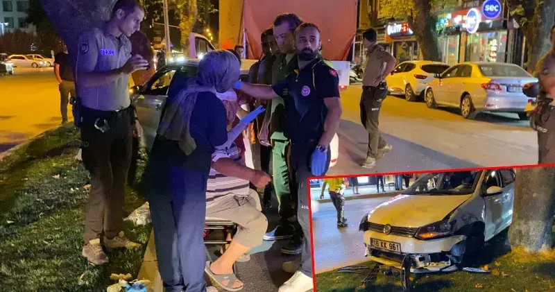 Bursa da trafikte yavaşlayan kamyonete çarpan otomobil sürücüsü yaralandı