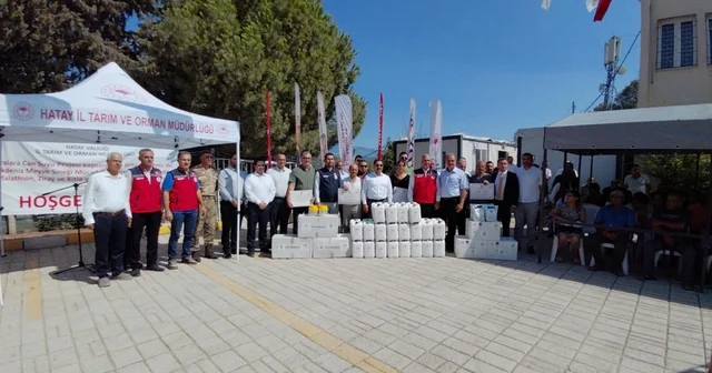 Samandağ da üreticilere zirai ilaç, tuzak ve sera örtüsü dağıtıldı Hatay Haberleri