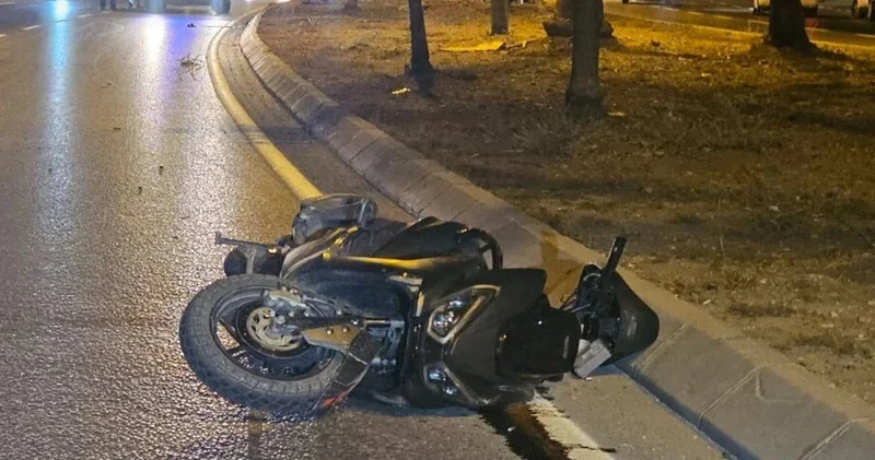 Motosiklet süren 15 yaşındaki çocuk kaza yaptı