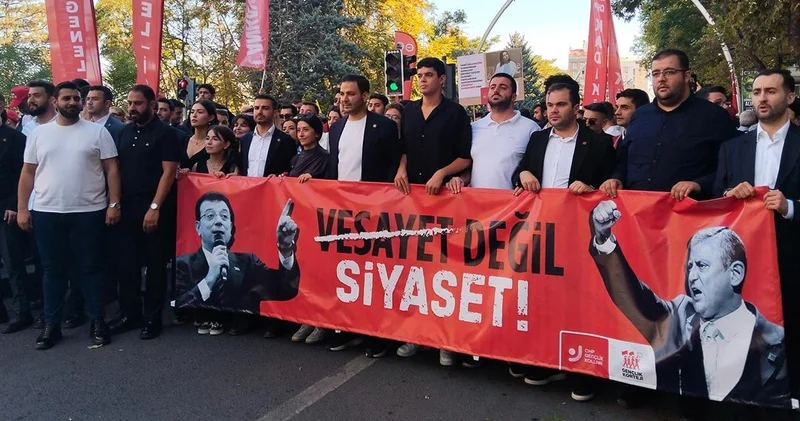 Ankara sokakları Cumhurbaşkanı İmamoğlu sloganlarıyla inledi