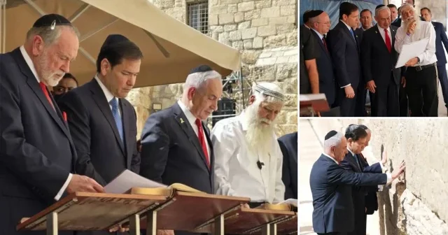 ABD nin Dışişleri Bakanı Marco Rubio başında kipası ile Ağlama Duvarı’nı ziyaret etti Dünya Haberleri
