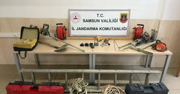 Samsun’da kaçak kazı yapan 6 kişi yakalandı
