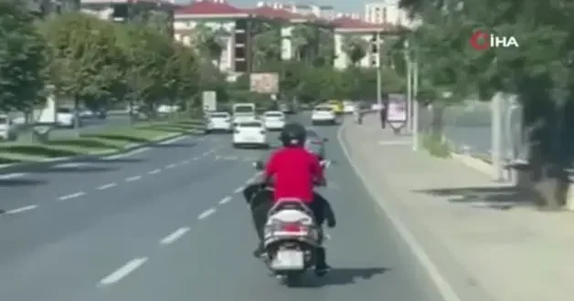 Bakırköy’de tehlikeli yolculuk kamerada