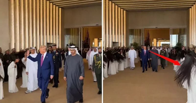 Abu Dabi de Trump a sıra dışı karşılama