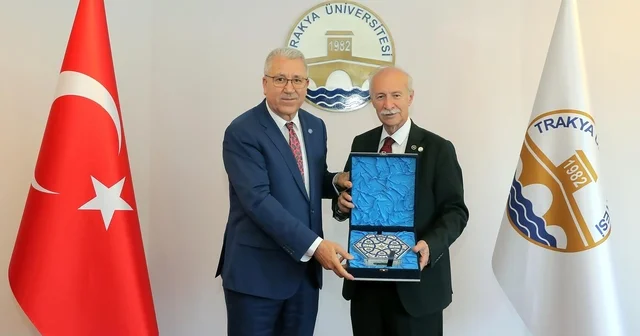 Ege Üniversitesi Rektörü Prof. Dr. Necdet Budak, Trakya Üniversitesini ziyaret etti Edirne Haberleri