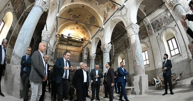 Büyükkılıç, Aziz Eustathios Kilisesi nin devam eden restorasyon çalışmalarını inceledi Kayseri Haberleri
