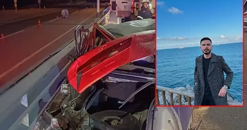 Bariyere çarpan otomobilin sürücüsü öldü