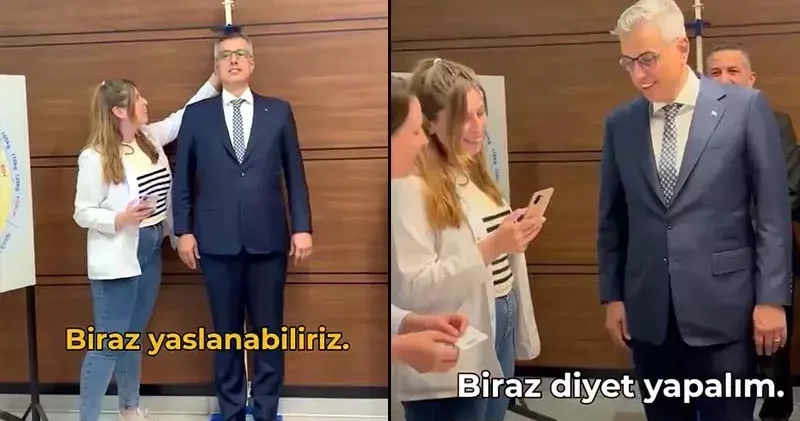 Bakan Memişoğlu, vücut kitle indeksini ölçtürdü
