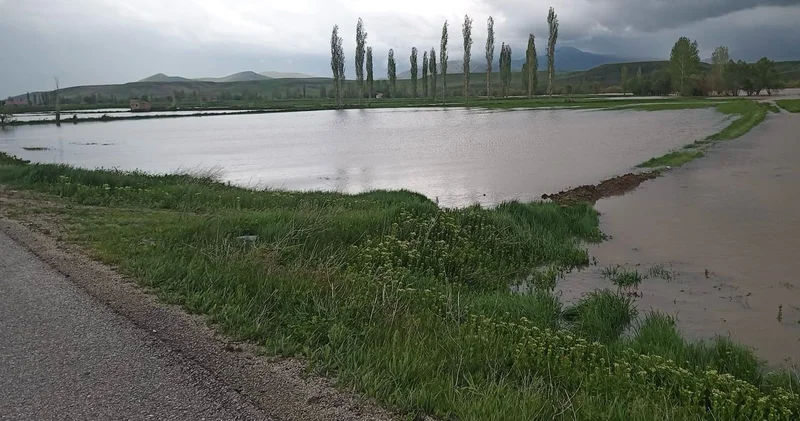 Erzincan’da sağanak etkili oldu: Tarım arazileri göle döndü