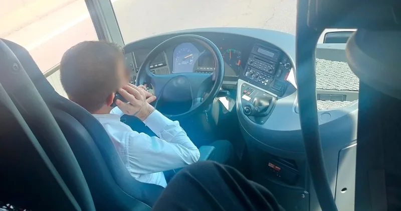 Telefonla konuşan yolcu otobüsü şoförüne sivil jandarma baskını Sözcü Gazetesi