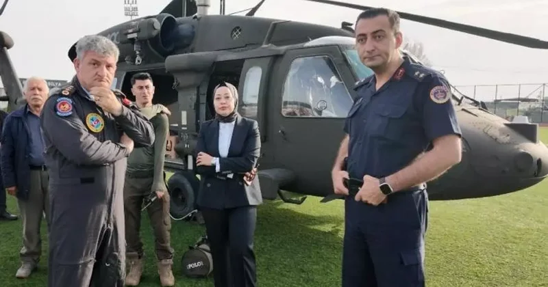 Türkiye’de bir ilk! Hakim keşfe helikopterle çıktı