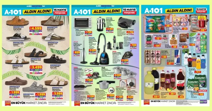 A101 e Birkenstock terlikler geliyor! İşte 15 Mayıs 2025 A101 Aldın Aldın Kataloğu