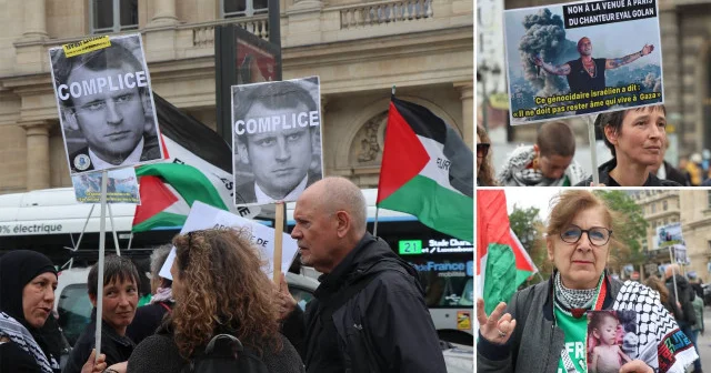 Paris te şarkıcı Golan a protesto: Göstericiler konserin iptal edilmesini istedi Avrupa Haberleri