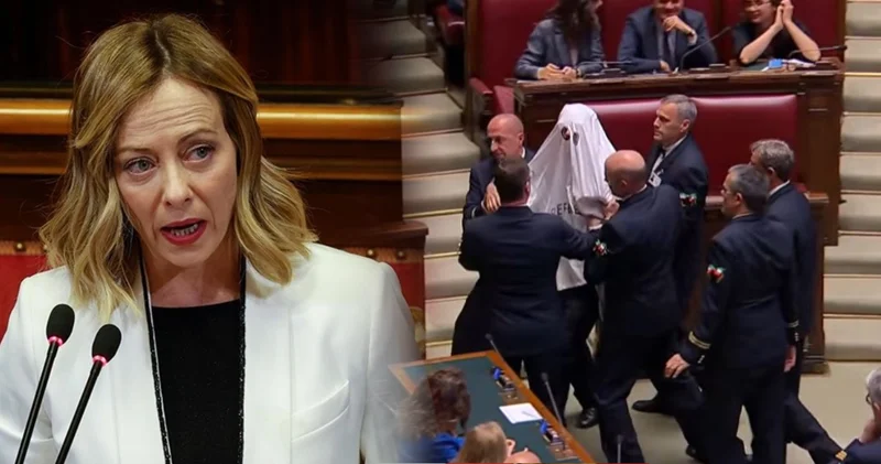 İtalya Başbakanı Meloni ye hayalet kostümlü prtoesto