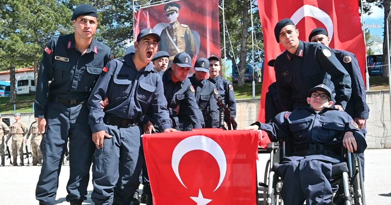 24 engelli vatandaş temsili askerlik yaptı
