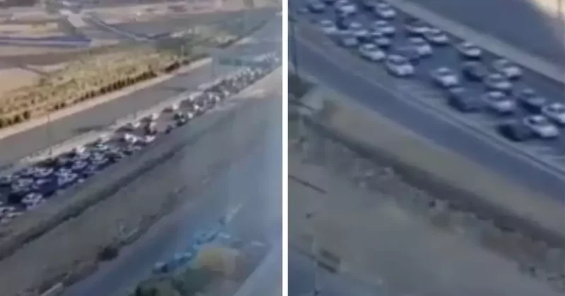 Tahran da Araç Kuyruğu