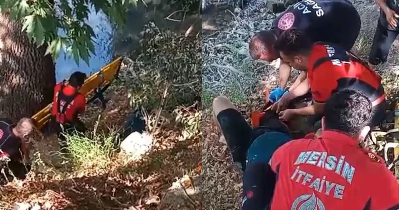 Şelalede balık tutarken 15 metre yükseklikten düştü