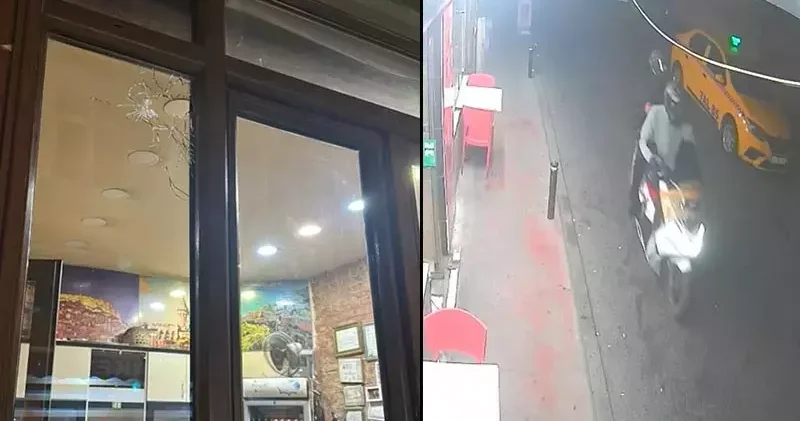 Beyoğlu nda kebapçıya silahlı saldırı kamerada: Düşmanları iş yeri çevresinde dolaşıyor diye ateş açtılar