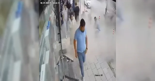 Malatya da iş makinesi yüklü TIR ın lastiğinin patlaması kamerada Malatya Haberleri