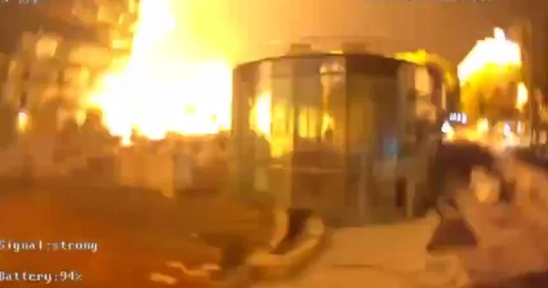 İran ın ateşlediği füzelerden biri Tel Aviv in güneyini vurdu: Kameralar saniye saniye kaydetti