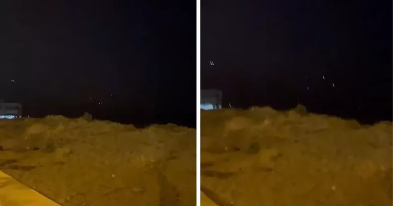 İran ın İsrail e fırlattığı füzeler Hatay dan görüldü