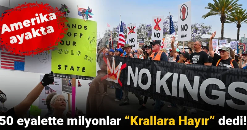 Amerika ayakta: 50 eyalette milyonlar Krallara Hayır dedi