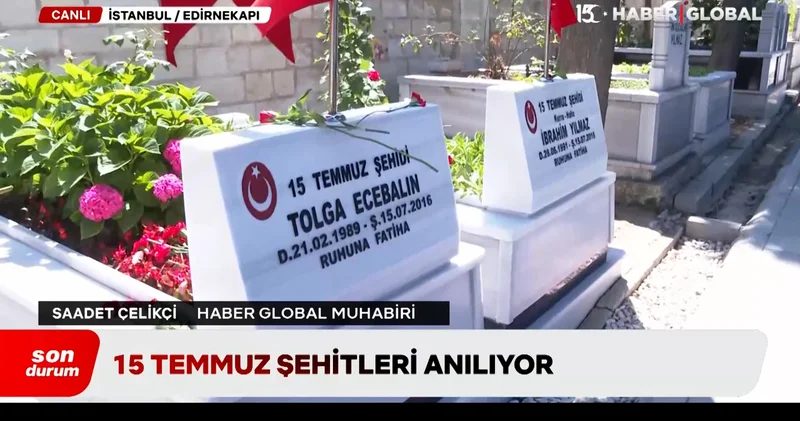 15 Temmuz şehitleri anılıyor: Yakınlarını kaybedenler şehitliklere akın etti