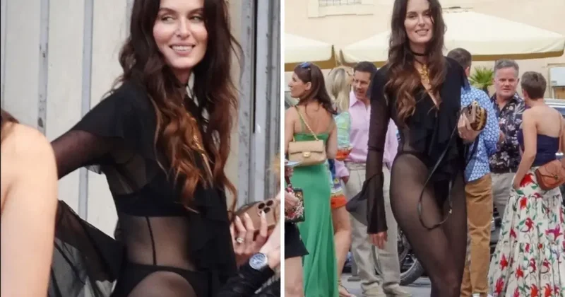 Ünlü modelden görülmemiş düğün kıyafeti! Kimse geline bakmadı