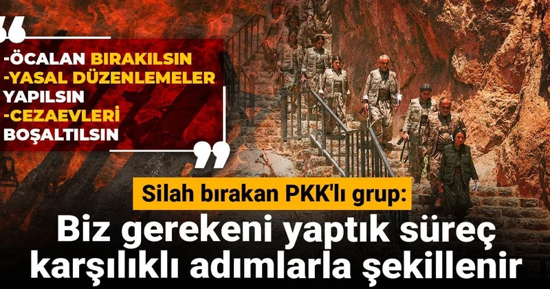Silah bırakan PKK lı grup: Biz gerekeni yaptık süreç karşılıklı adımlarla şekillenir