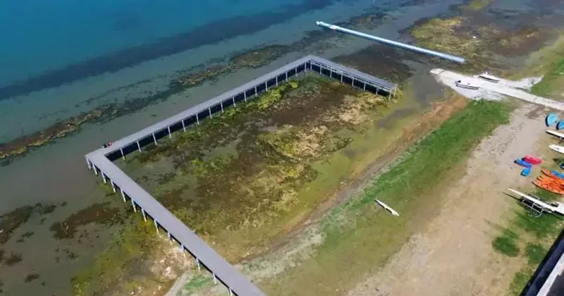İznik Gölü alarm veriyor: En büyük iskele karaya oturdu! İşte vahim görüntüler...