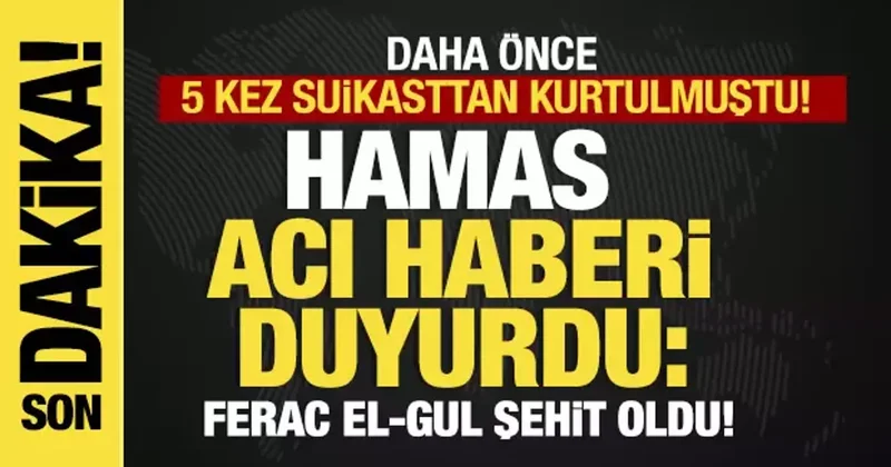 Hamas tan son dakika açıklaması... Daha önce 5 suikasttan kurtulmuştu! Acı haberi duyurdu