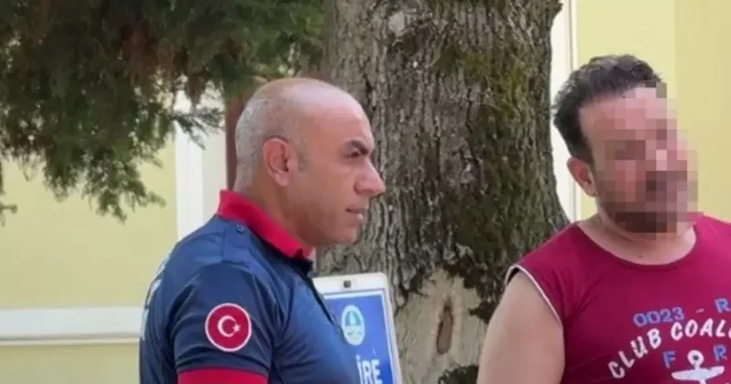 Tehdit etti, ekipleri görünce benzini motosiklete doldurdu