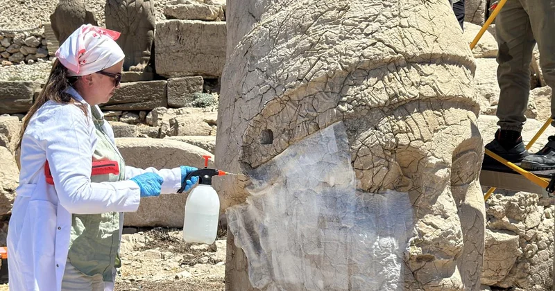 Nemrut Dağı ndaki simge eserler nano kireçle korunacak