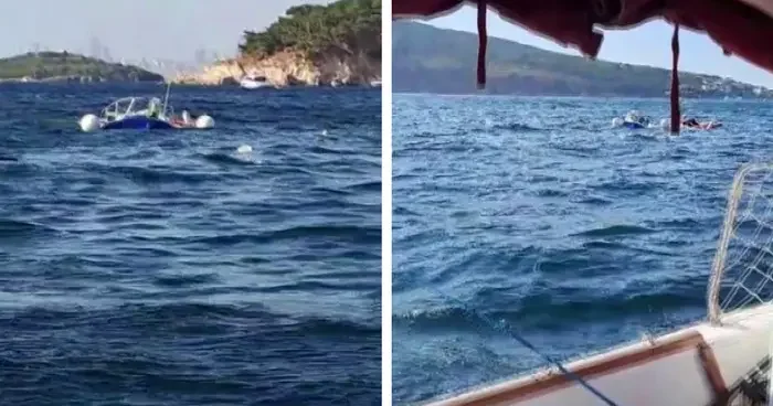 Denizde can pazarı! Heybeliada açıklarında motoryatın çarptığı tekne battı: 7 kişi kurtarıldı